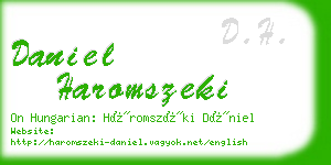 daniel haromszeki business card